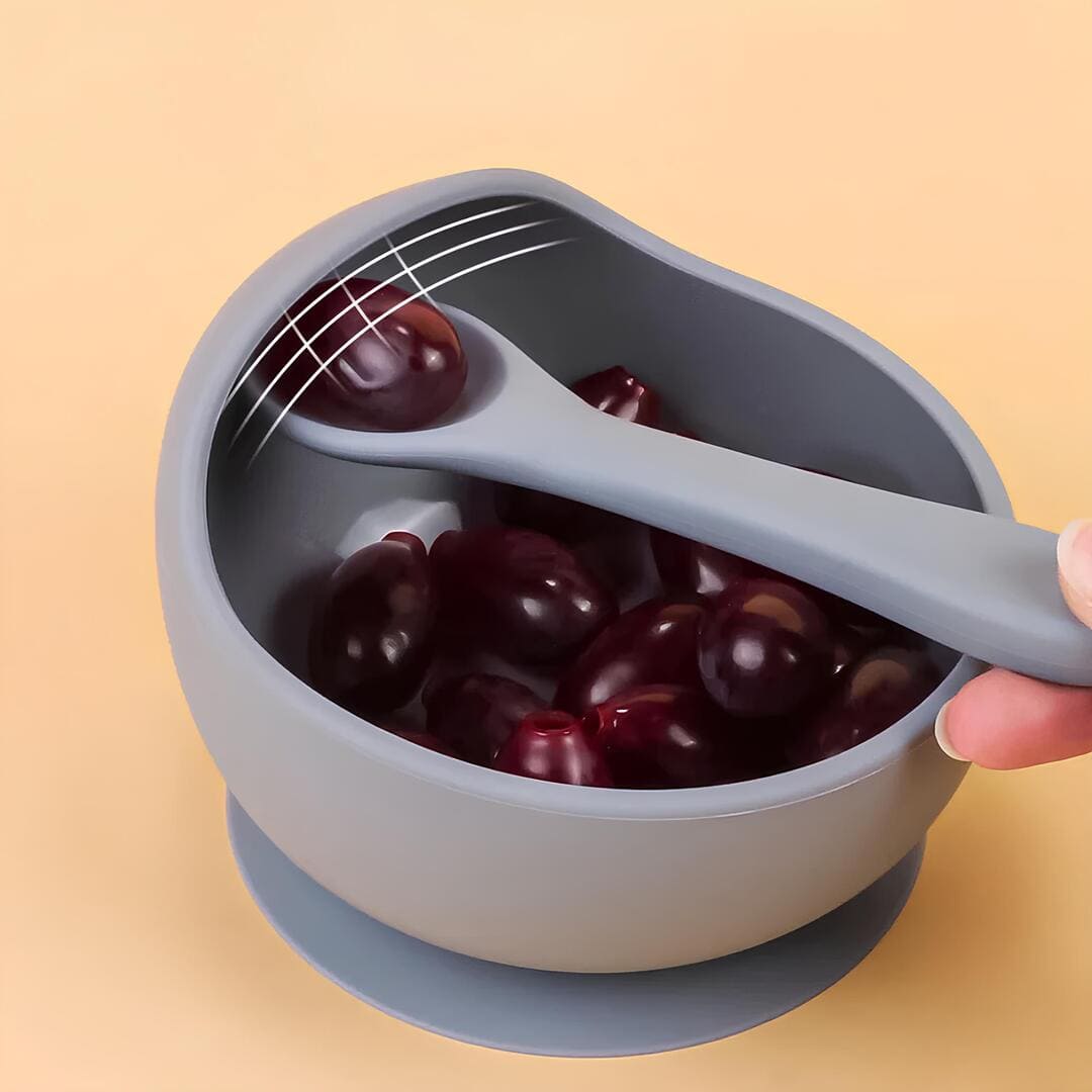 Bol en silicone avec cuillère