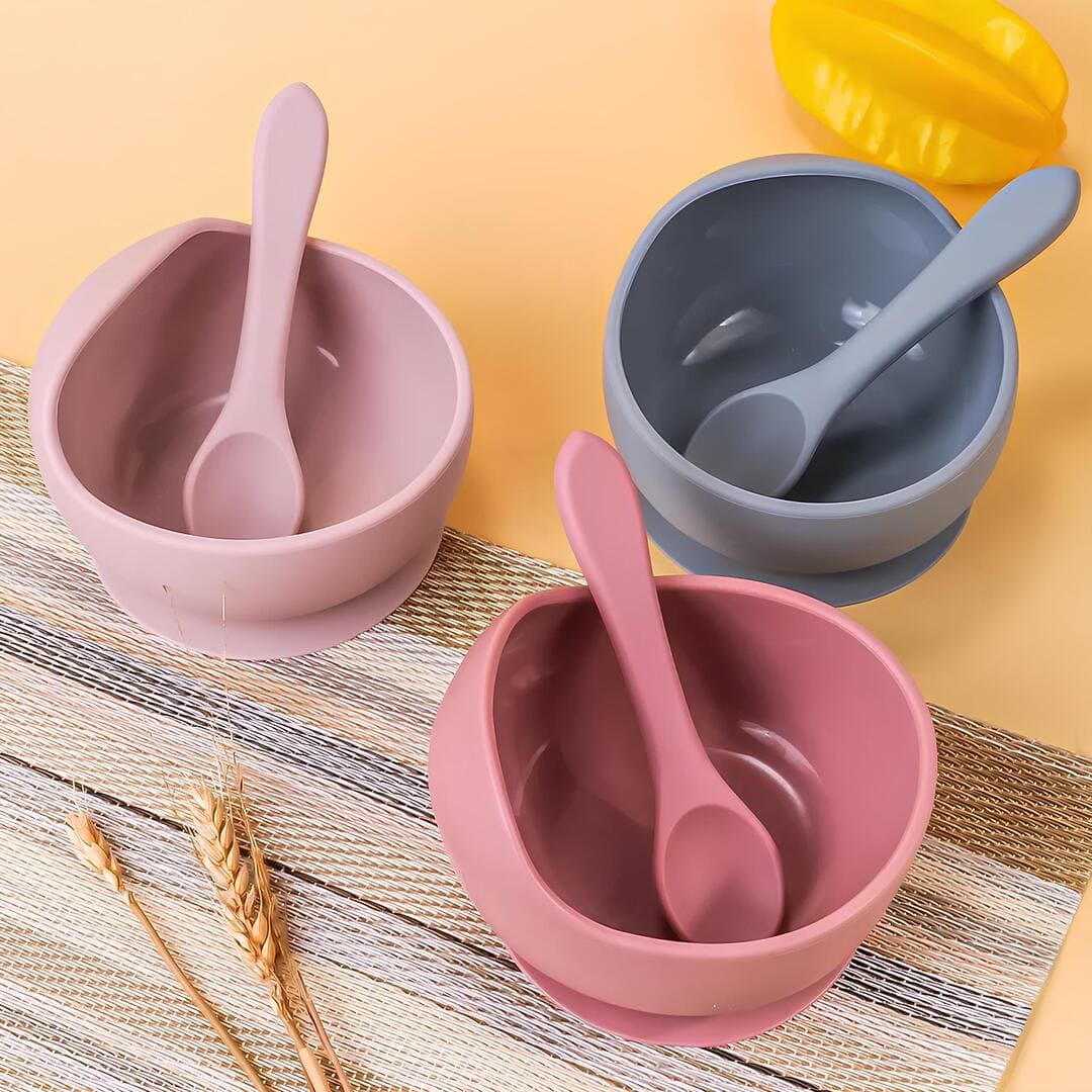 Bol en silicone avec cuillère
