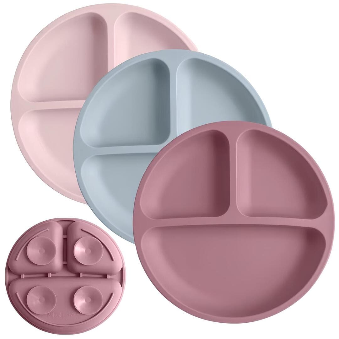 Assiette en silicone avec ventouse