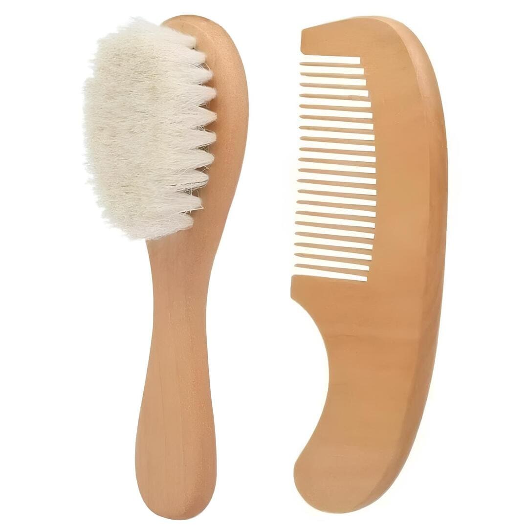 Brosse et peigne en bois